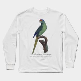 La Perruche a Front Rouge Parakeet - Jacques Barraband 19th century Illustration Long Sleeve T-Shirt